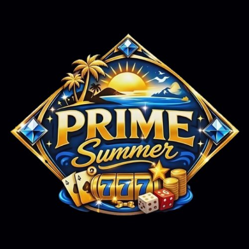 Prime Summer mobile app banner showing the casino interface on a smartphone